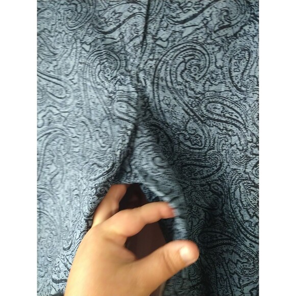 J. Jill Woman 16 Blue Paisley Chino Ankle Flat Front Pants - Picture 5 of 11